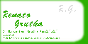 renato grutka business card